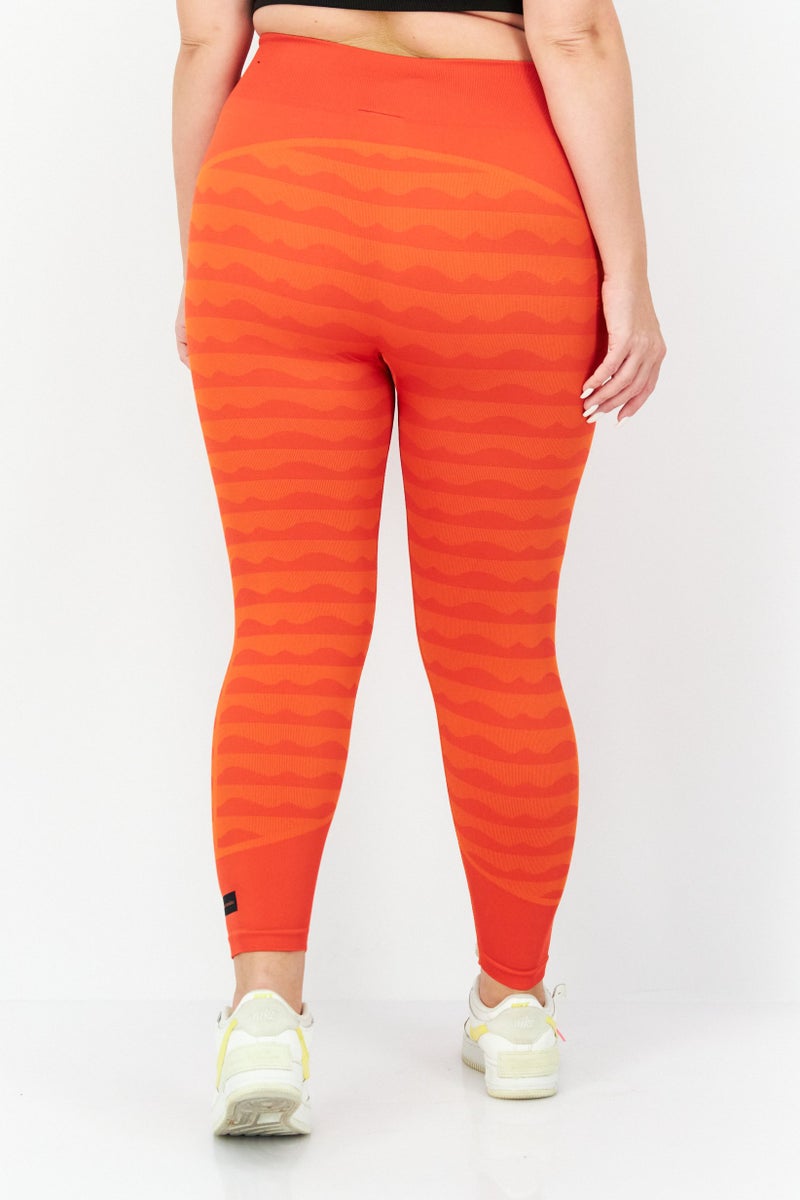 Adidas Women Plus Size Training Leggings, Orange - Image 2